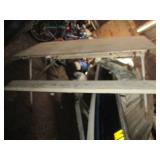 Vintage metal and wood folding picn...