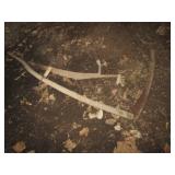 Vintage saw and scythe...