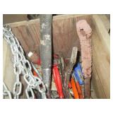 Vintage Wood box containing a varie...