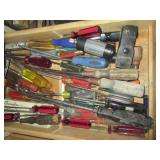 Large variety of screwdrivers, Leat...