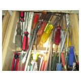 Large variety of screwdrivers, Leat...