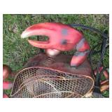 Metal framed Person sized fan shape...