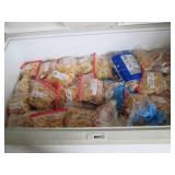 Chest freezer content of sliced the...