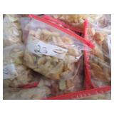 Chest freezer content of sliced the...