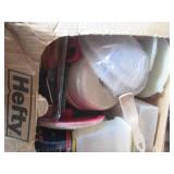 Large lot of kitchen supplies inclu...