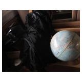 Vintage spinning Globe and raincoat...