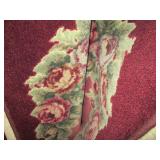 Deep burgundy and floral 5×7ft are...