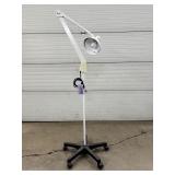 MSRP $300 Dazor 605A Mobile Rolling CFL Exam Lamp – Smooth-Rolling Base for Easy Positioning – Bright, Energy-Efficient CFL Lighting – Adjustable Arm for Precise Illumination – In Great Workin