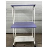 Mobile Computer Workstation Table Cart – Compact Rolling Desk for Laptop or Desktop Use – Smooth Mobility – Ideal for Office, Medical, or Lab Settings! - In Great Condition!