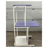 Mobile Computer Workstation Table Cart – Compact Rolling Desk for Laptop or Desktop Use – Smooth Mobility – Ideal for Office, Medical, or Lab Settings! - In Great Condition!
