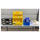 Lot of Various Akro Storage Trays, Boxes & Bins Plus Organizer – Some Stackable – Perfect for Organizing Medical Cart Drawers, Tools, or Miscellaneous Supplies – Versatile Storage Solution f
