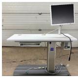Power Hi Low Desk Table With Monitor & Drawer