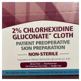 MSRP $300 = 2 Cases (96 Clothes Per Case) NEW Sage Single-Use Non-Sterile Rinse-Free Alcohol-Free 2% Chlorhexidine Gluconate Cloth Patient Preoperative Skin Preparation – Perfect for Pre-Surgery Cle