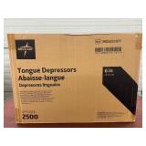 MSRP $120 = 1 Case (2500 each) NEW Medline MDS202077 Non-Sterile Single-Use 6" Tongue Depressors