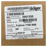 MSRP $450 = 1 Case (360 each) NEW Drager 3951330 X-Plore 1750 N95 Particulate Respirator Face Masks - The Mask That Gives You Room To Breathe -Thanks to the efficient CoolSAFE material!