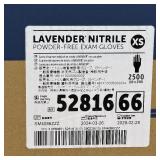 MSRP $300 = 1 Case (2500 each) NEW Halyard 52816 Single-Use Powder-Free Nitrile Exam Gloves - Size XS Lavender