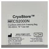 MSRP $1500 NEW Origen CryoStore 2000 Freezing Bags – Box of 24 – 180–450ml EVA Conical Bags with “N” Tube Set – Lab-Grade, Sterile & Sealed – Ideal for Cryogenic Storage – NEW IN B