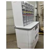 MSRP $12,000 Ethicon Procedure Cart EPC01 – Designed for OR organization -20 small sliding bins, 5 large pivoting bins & 2 spacious drawers. Features magnetic drawer dividers and locking wheels 