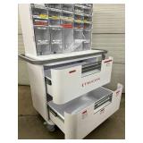 MSRP $12,000 Ethicon Procedure Cart EPC01 – Designed for OR organization -20 small sliding bins, 5 large pivoting bins & 2 spacious drawers. Features magnetic drawer dividers and locking wheels 