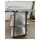 Industrial 3-Shelf Stainless Steel Utility Cart – Heavy-duty, rust-resistant design – Perfect for storage and transportation in industrial, kitchen, or medical environments – Easy to maneuver wi