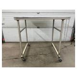 MSRP $3000 Phelan Straddle Mobile Surgical Instrument Table – Adjustable height with chain for custom positioning – Sturdy, durable design – Easy to move with smooth-rolling casters – Good Con