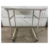 MSRP $3000 Phelan Straddle Mobile Surgical Instrument Table – Adjustable height with chain for custom positioning – Sturdy, durable design – Easy to move with smooth-rolling casters – Good Con