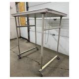 MSRP $3000 Phelan Straddle Mobile Surgical Instrument Table – Adjustable height with chain for custom positioning – Sturdy, durable design – Easy to move with smooth-rolling casters – Good Con