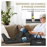 Fit King FT-012A Leg & Foot Circulation Therapy System with Carry Bag and Manual – Relieves Fatigue, Swelling & Improves Circulation – 3 Modes & 3 Intensity Levels – Includes Carry B