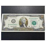 2003 A $2 Dollar Note Gold Colorized Uncirculated
