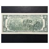 2003 A $2 Dollar Note Gold Colorized Uncirculated