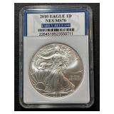 2010 Silver Eagle NES MS70