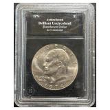 1974 Eisenhower Dollar Brilliant Uncirculated