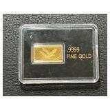 1/3 Gram .9999 Fine Gold Bar
