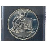 1997 Canada Silver Dollar Canada-Russia Hockey Series Coin