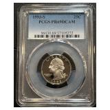 1993-S Washington Quarter Proof PCGS PR69 Deep Cameo
