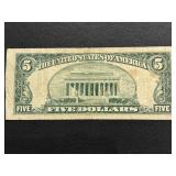 1953 B Red Seal $5 Dollar Star Note