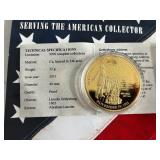 Gold Layered Medallion and Gold Flake Tubes