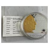 Silver Layered Medallion and Gold Foil Tubes