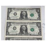 2003 A Uncut Sheet of $1 Dollar Bills