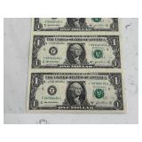 2003 A Uncut Sheet of $1 Dollar Bills