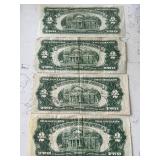 1953 Red Seal $2 Dollar Notes