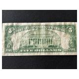 1928 C Red Seal $5 Dollar Note