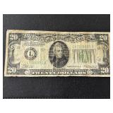 1934 A Green Seal $20 Federal Reserve Note