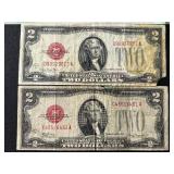 1928 Red Seal $2 Dollar Notes