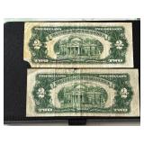 1928 Red Seal $2 Dollar Notes