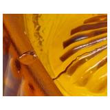 Indiana Glass Hobnail Amber Deviled Egg Plate & Relish Tray