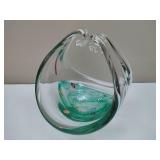 Murano Hand Blown Art Glass Basket