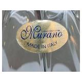 Murano Hand Blown Art Glass Basket