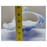 Royal Gallery Hand Blown Art Basket Bowl