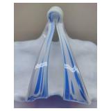 Royal Gallery Hand Blown Art Basket Bowl